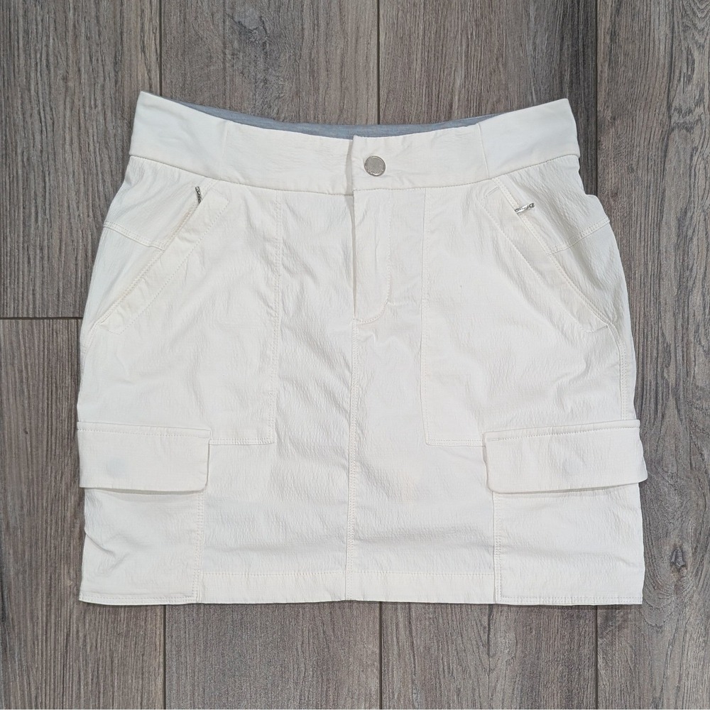 Athleta Trekkie 2.0 Skort White Cargo Hiking Golf Utility Active Mini Skirt 4